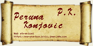 Peruna Konjović vizit kartica